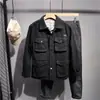 Chaqueta Casual de Marca Moderna con Múltiples Bolsillos Lavado Pesado para Hombre Corte Holgado Top de Primavera y Otoño Chaqueta Japonesa Ropa de Hombre