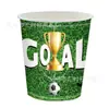 Juego de Vajilla Desechable de Fútbol Copa Mundial Transfronteriza Suministros para Fiesta Familiar de Amigos Platos de Papel Desechables para Fiesta