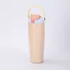 Taza Aislada para Doble Bebida de Acero Inoxidable 304 con Asa Portátil, Taza de Agua para Coche de 30 oz, Suministro del Fabricante