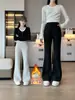 Calças femininas, novos estilos outono/inverno, calças casuais estilo coreano para crianças de meia-idade e mais velhas, adequadas para estudantes do ensino fundamental II, coleção de outono para crianças, calças levemente flare
