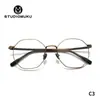 Gafas Muku Clásicas Ligeras Retro Monturas de Gafas Poligonales con Diseño Distintivo Ultraligero y Cómodo para Miopía