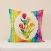 Nueva Funda de Almohada Floral Retro de Amazon Poliéster Versátil Cojín de Asiento para Interiores Decorativo para Sala de Estar Cojín de Sofá