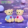 Adornos de micropaisajismo, paisajismo de bricolaje, bonsái, decoraciones de carne, serie de osos de peluche, oso de amor, oso de plástico
