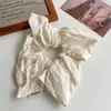 Elástico de Cabelo Simples de Cor Sólida com Borboleta Floral Bordada Estilo Floresta Menina Artística Retrô Acessório de Cabelo Versátil