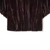 Fabricantes Mayoristas de Ropa para Mujer Transfronterizos 2025 Aliexpress Populares Casuales Americanos Estilo Globo Terciopelo Tops