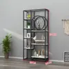 Partición Calada de Hierro Nuevo Estante de Almacenamiento Mampara de Entrada Estantería Gabinete Decorativo de Oficina de Pie Vitrina Multicapa