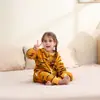 Mengqili Transfronterizo Ignífugo Franela Infantil con Pies Saco de Dormir Dibujos Animados Bebé Anti-patadas Pijama de Una Pieza Venta al por Mayor