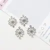 Accesorios DIY de Aleación 25X19 Colgante Doble de Girasol Hueco Conector Collar Ropa Pasador Accesorios para Joyería Al por Mayor