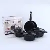 Comércio Exterior Transfronteiriço Conjunto de Utensílios de Cozinha Treze Peças Frigideira Antiaderente Panela de Sopa Panela de Leite Caixa Colorida Presente Empresarial Fabricante Atacado