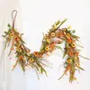 Guirlanda de Outono de 55cm com Margaridinhas e Gotas d'Água Decoração Pendente, Enfeite para Festa de Colheita de Ação de Graças, Novo Produto Transfronteiriço