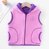 Chaleco Polar para Niños Otoño e Invierno Engrosado Cálido con Capucha para Niños y Niñas