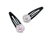 Grampo de Cabelo Camélia Negra Coreano Versátil Acessório de Cabelo Retrô Presilha Top Clip Franja Presilha Lateral Temperamento Feminino Bb Clip