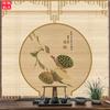 Nueva cortina de bambú china Zen de flores y pájaros, pantalla de elevación de persiana de fondo para sala de té, panel divisor, pintura colgante sin perforaciones, cortina decorativa