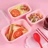 Caja de Almuerzo Plegable de Silicona de Grado Alimenticio Creativa, Apta para Microondas, Adecuada para Refrigerador Doméstico, Caja de Almuerzo Portátil, Tamaño Pequeño