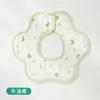 Toalha de Saliva para Bebê, Babador de Algodão Bambu de Seis Camadas para Bebê, Babador de Gaze Macio e Respirável, Toalha de Saliva Giratória em Formato de Pétala