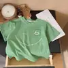 Camisetas de Manga Corta de Verano para Niños y Niñas, Tops Modernos con Estampado de Letras, Dibujos Animados y Rayas para Bebés