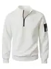 Exportação Transfronteiriça Masculina Europeia e Americana Casual Gaufre Quadrado Pequeno Tricô Jacquard Acolchoado Zíper Pulôver Gola Alta Moletom