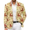 Novo Terno Masculino de Natal Comércio Exterior Transfronteiriço Amazon Jaqueta de Terno Estampada Moda Masculina Terno Estilo Britânico