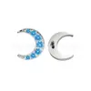 Aleación de Titanio F136 Incrustada con Circonita 5A Uña Labio de Luna Uña Hueso del Oído Grado de Implante Titanio G23 Joyería con Rosca Interna Cabeza de Joyería Uña de Oreja