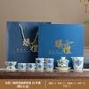 Juego de Té de Lujo Ligero Retro de Gama Alta Juego Flor de Glicina Recepción de Gama Alta Juego de Té Personalizado Empresa Venta al por Mayor Souvenir Souvenir