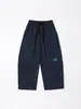 Calça cargo larga de algodão puro para meninos, estilo montanha, com bolsos grandes, bordada, casual, longa, nova para o outono, moderna