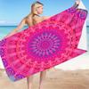 Toalla de Playa Cuadrada de Microfibra Más Vendida Transfronteriza Material de Toalla Toalla Cuadrada Impresión Digital 3D Estilo Mandala A partir de Una Pieza