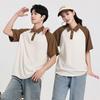 Camisa tipo Polo Ropa de Trabajo Logo estampado Institución Educativa Ropa para Clase Grupal Catering Tienda de Té de Leche Camiseta de Manga Corta para Hombres y Mujeres