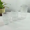 Taza de Vidrio Estampada con Flor de Begonia Vintage Apilable para Jugo, Refresco, Café, Vino y Cerveza