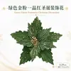 Venta al por mayor transfronteriza del fabricante 29cm Flores de Navidad con Purpurina Verde Corona de Navidad Decoración de Vid Larga Cabezas de Flor de Nochebuena de Navidad