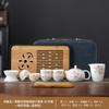 Novo Conjunto Estilo Chinês para Uso Doméstico, Conjunto de Chá de Luxo Leve de Alta Qualidade para Escritório Sala de Estar com Design de Flor de Glicínia, Personalizável para Comemoração Corporativa