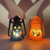Linterna de Calabaza Brillante para el Festival de Fantasmas de Halloween, Vela de Calabaza, Luz LED de Noche, Llavero de Calabaza para Fiesta con Asa