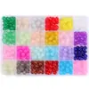 Contas avulsas de vidro, miçangas, acessórios DIY feitos à mão, materiais, conjuntos de pulseiras e colares, kits com caixa, acessórios de joalheria, contas redondas para atacado