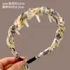 Faixa de cabeça trançada com fita floral integrada para meninas, coroa alta, não aperta, com dentes, faixa de cabeça antiderrapante, presilha de cabelo para meninas
