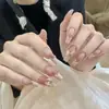 Explosiones del libro de Little Red Riding, armadura de desgaste, sentido avanzado, ojo de gato, piezas de manicura pura hechas a mano, flores en flor, piezas de uñas usables de diamantes