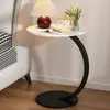 Mesa de Café Pequeña de Lujo Ligero Estilo Nórdico Mesa de Café para Sala de Estar en Casa Mesa Auxiliar Minimalista Moderna Mesa de Noche Móvil para Dormitorio