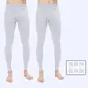 Calça térmica masculina de cor sólida para adultos, cintura alta, folgada, plus size, calças de lã para outono e inverno, calças finas para usar por baixo, calças quentes