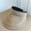 Sombrero de Sol de Playa para Vacaciones de Verano de Alta Calidad en la Costa, Sombrero de Paja con Protección Solar, Sombrero de Paja Transpirable para Mujer
