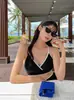 Bikini de dos piezas para mujer 2025, estilo nuevo, retro, simple, sin espalda, con amarre, para figura hot, de cintura alta, que oculta el abdomen, adelgazante