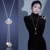 Venta al por mayor de fábrica cadena larga para suéter accesorios para puestos accesorios para tiendas de ropa colgante colgante de collar de alta calidad