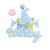 Creativo Sombrero de Cumpleaños con Globo Horneado Pastel Disfraz Feliz Cumpleaños Nueva Mesa de Postres Decoraciones Enchufe