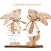 Artesanías de madera para pintar tableros de conejitos de Pascua, adornos de Pascua