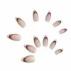 Arte de Uñas Portátil Rosa Nude Degradado Pegatinas de Uñas Transfronterizas Europeas y Americanas con Bordes Blancos, Manicura Francesa, Efecto Iluminador, Exquisito y Versátil