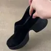 Zapatillas de Moda Estilo Británico para Aumentar la Altura para Mujeres Bajitas, Nuevo Modelo 2026, Mocasines Gruesos Forrados de Lana para Invierno