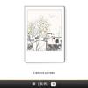 Wu Guanzhong Pintura de Tinta Pueblo de Agua de Jiangnan Nuevo Estilo Chino Combinación para Sala de Estar Pintura Decorativa Restaurante Fondo Casa de Huéspedes Pintura Colgante