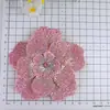 Venta Caliente Transfronteriza Doble Capa Completamente Tachonada Flor Grande Accesorios para el Cabello Flores para Zapatos Bolsas Sombreros Accesorios de Vestimenta Materiales