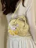 Bolsa Almofada Feminina Versátil Personalidade Tendência Fresca Mulheres 2025 Nova Bolsa de Mão Matelassê com Diamantes Pequena Transversal de Ombro