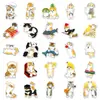 50 Folhas Meng Pet Gatinho Pintado à Mão Desenho Animado Brincalhão Capa de Celular Animal Gato Decoração Computador Diário de Mão Papelaria