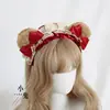 Diadema de orejas de oso lolita estilo japonés accesorio para el cabello elemento Marrón linda chica encaje lolita KC