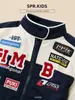 Parche Adhesivo para Niños Traje de Motociclista 2026 Nuevo Estilo Coreano Chaqueta Guapa Infantil para Bebés y Niños Pequeños Pantalones Deportivos Rayados
