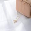 Collar con colgante de plata S925 con diamantes de las doce constelaciones para mujer, cadena de clavícula popular de moda europea y americana, estilo Wish Amazon Hot